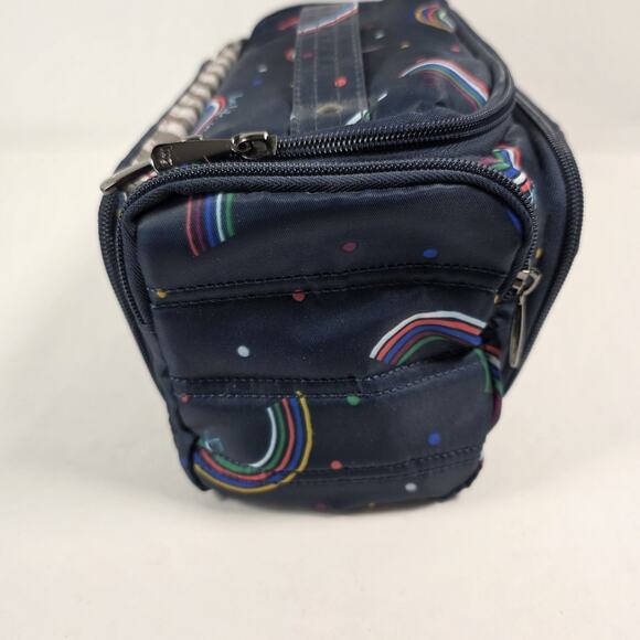 LUG Mini Trolley Cosmetic Bag Rainbow dots luggage Case Travel Pouch Pockets - Picture 6 of 16